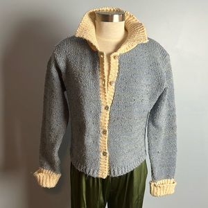 Wool Blend Sweater with Pearl buttons  small